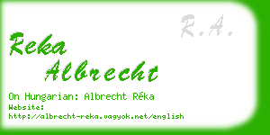 reka albrecht business card