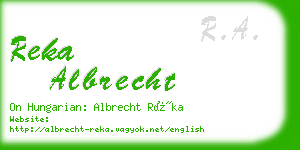 reka albrecht business card